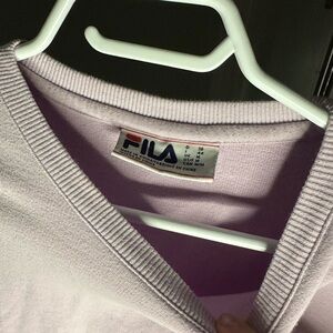 FILA Light Pink V-Neck Sweater
